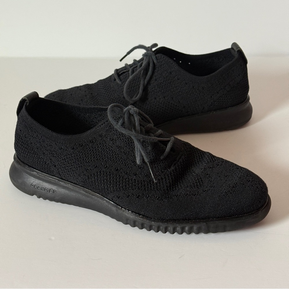 Cole Haan 2. Zero Grand Men’s 7.5M Black Stitchlite Wingtip Oxford Shoes C28527